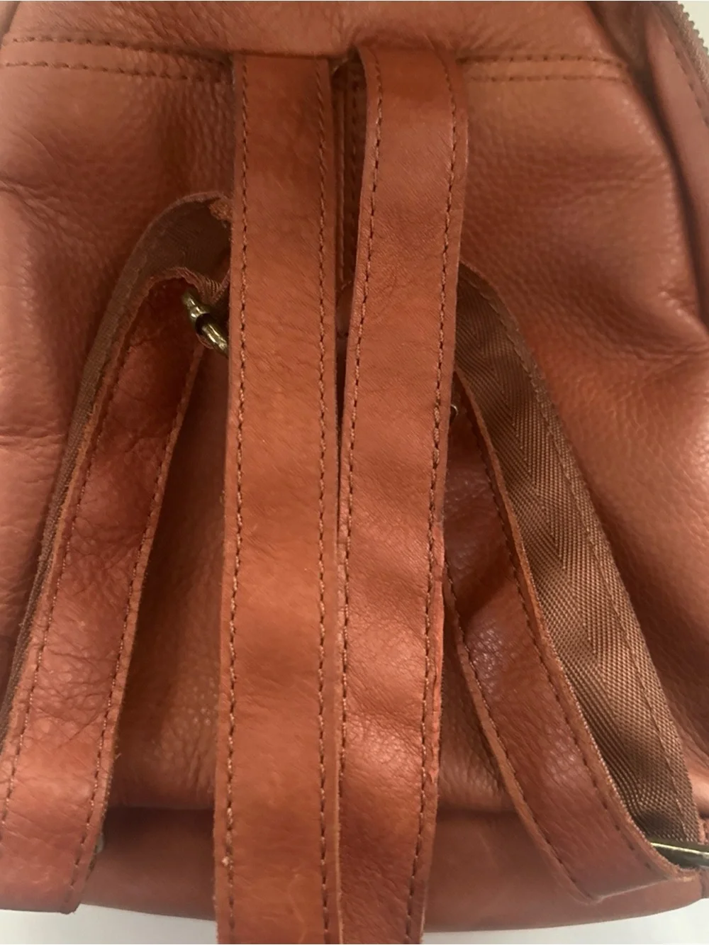 American Leather Co. Denise Mini Backpack Brown Genuine Leather Adjustable Strap